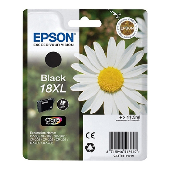 Imagem de TINTEIRO ORIGINAL EPSON 18XL MARGARIDA PRETO (T1811)