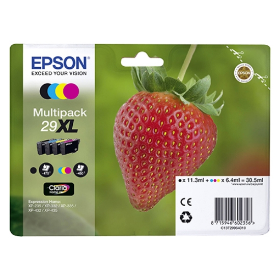 Imagem de TINTEIRO ORIGINAL EPSON 29XL (T2996) ALTA CAP. PACK 4 CORES
