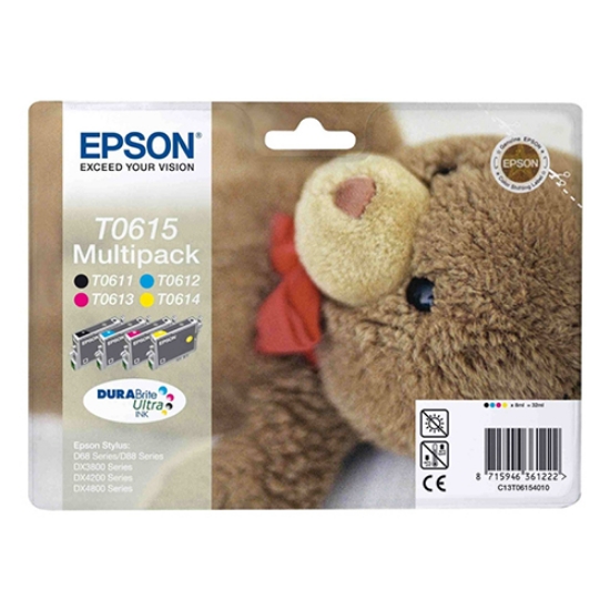 Imagem de TINTEIRO ORIGINAL EPSON T0615 PACK C/4 CORES