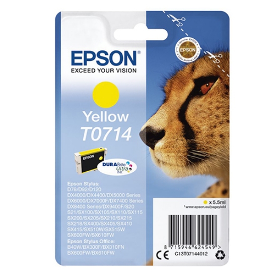 Imagem de TINTEIRO ORIGINAL EPSON T0714 AMARELO