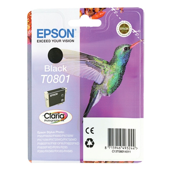 Imagem de TINTEIRO ORIGINAL EPSON T0801 PRETO