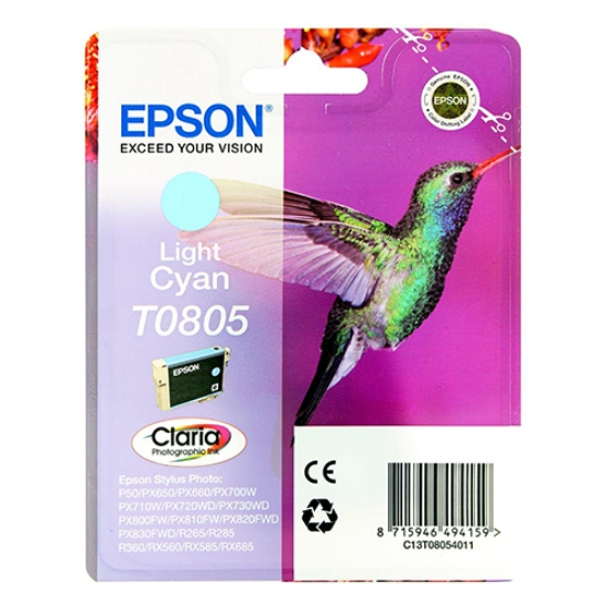 Imagem de TINTEIRO ORIGINAL EPSON T0805 CYAN CL.