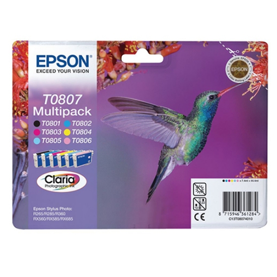Picture of TINTEIRO ORIGINAL EPSON T0807 PACK C/6 CORES