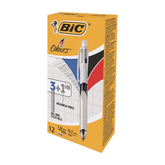 Imagem de ESFEROGRÁFICA MULTIPEN+LAPISEIRA BIC 4 COLOURS 3+1HB (942104)