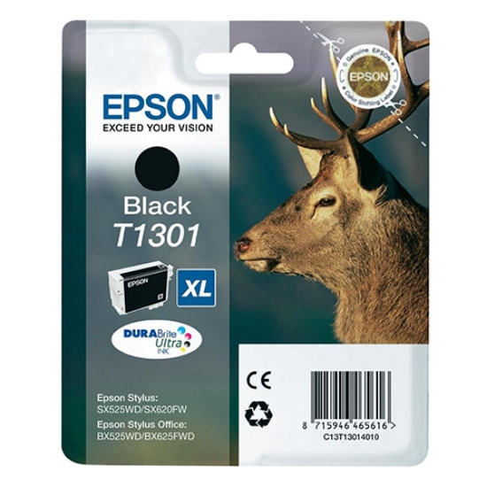 Imagem de TINTEIRO ORIGINAL EPSON T1301XL PRETO ALTA CAPAC. 25.9ML