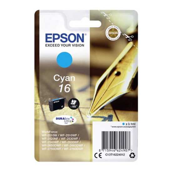 Imagem de TINTEIRO ORIGINAL EPSON T1622 Nº16 CYAN