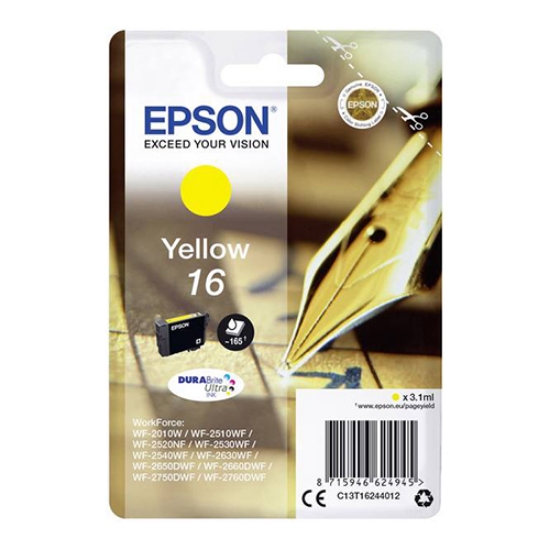 Imagem de TINTEIRO ORIGINAL EPSON T1624 Nº16 AMARELO