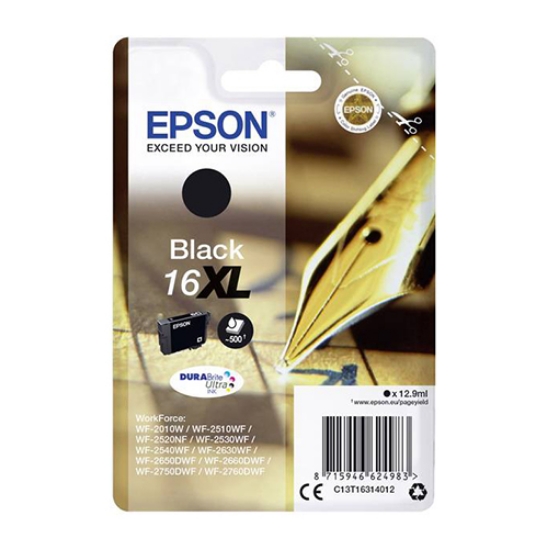 Imagem de TINTEIRO ORIGINAL EPSON T1631 Nº16XL PRETO ALTA CAPAC.