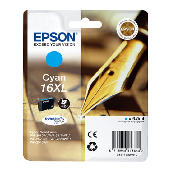 Imagem de TINTEIRO ORIGINAL EPSON T1632 Nº16XL CYAN ALTA CAPAC.