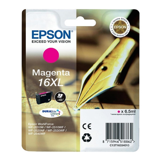 Picture of TINTEIRO ORIGINAL EPSON T1633 Nº16XL MAGENTA ALTA CAPAC.