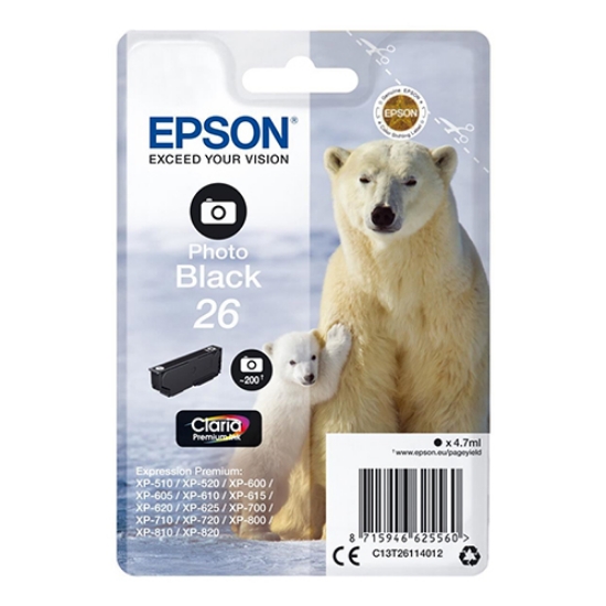 Imagem de TINTEIRO ORIGINAL EPSON T2611 Nº26 PRETO