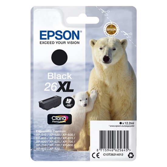 Imagem de TINTEIRO ORIGINAL EPSON T2621 Nº26XL PRETO