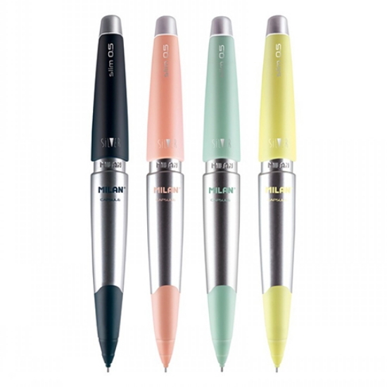 Imagem de LAPISEIRA 0.5MM MILAN CAPSULE SLIM SILVER (185028920)