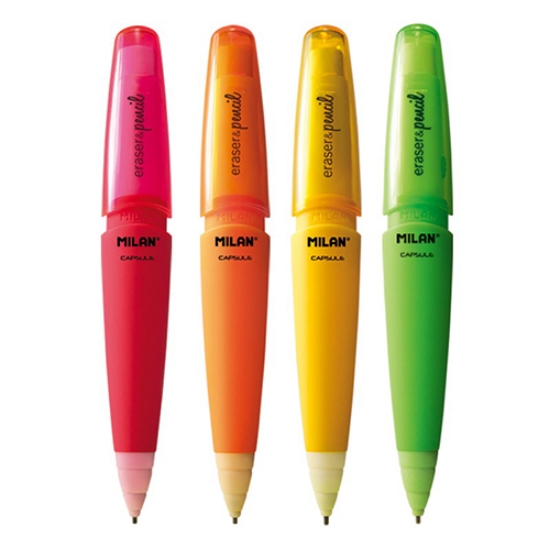 Imagem de LAPISEIRA 1.3MM + PORTA-APAG. MILAN CAPSULA FLUO (18504920)