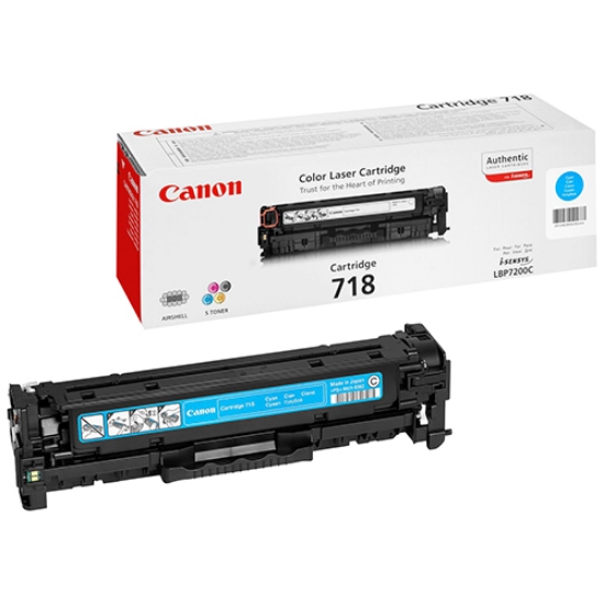 Imagem de TONER ORIGINAL CANON CART.718C CYAN 2.900 PAGINAS