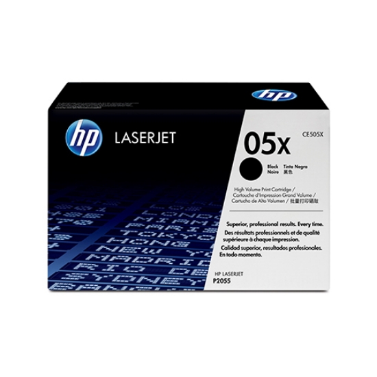 Imagem de TONER ORIGINAL HP 05X CE505X PRETO ALTA CAPAC. 6.500 PAGINAS
