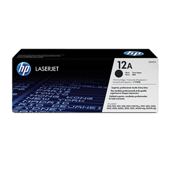 Imagem de TONER ORIGINAL HP 12A Q2612A PRETO 2.000PAGINAS