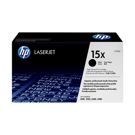 Imagem de TONER ORIGINAL HP 15X C7115X PRETO ALTA CAPAC. (3.500 PAG.)