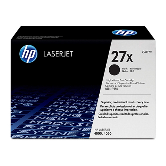 Imagem de TONER ORIGINAL HP 27X C4127X PRETO ALTA CAPAC. 10.000 PAGINAS