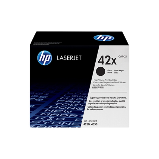 Imagem de TONER ORIGINAL HP 42X Q5942X PRETO ALTA CAPAC. 20.000 PAG.
