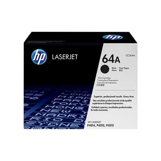Imagem de TONER ORIGINAL HP 64A CC364A PRETO 10.000 PAGINAS