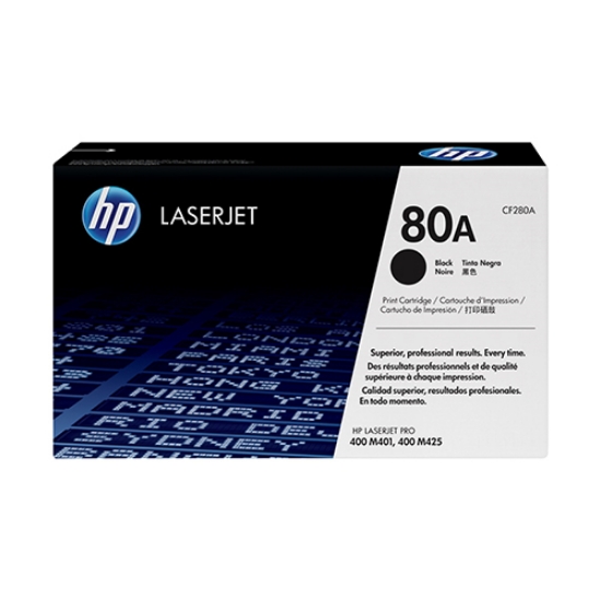 Imagem de TONER ORIGINAL HP 80A CF280A PRETO 2.700 PAGINAS
