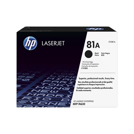 Imagem de TONER ORIGINAL HP 81A CF281A PRETO 10.500 PAGINAS