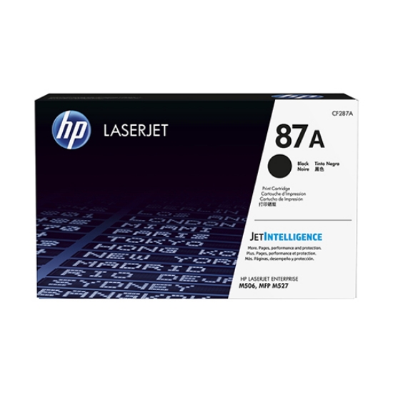 Imagem de TONER ORIGINAL HP 87A CF287A PRETO 9.000 PAGINAS