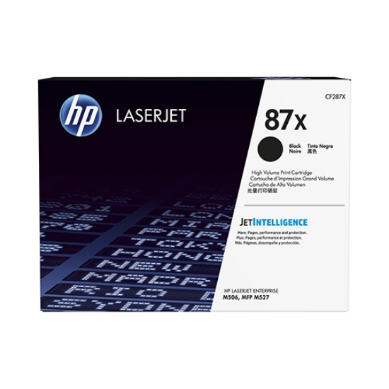 Imagem de TONER ORIGINAL HP 87X CF287X PRETO ALTA CAP. 18.000PAGINAS