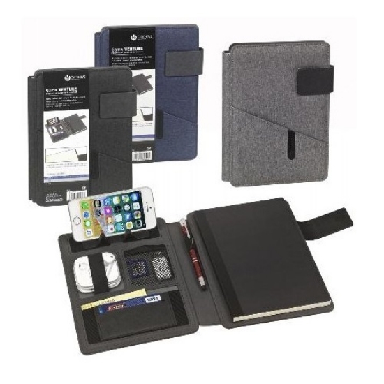 Imagem de PASTA DOCUMENTOS A5 COM BLOCO CARCHIVO VENTURE CINZA ESCURO (23015008)