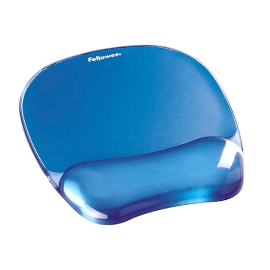 Imagem de BASE P/RATO C/APOIO DE PULSOS FELLOWES CRYSTALS AZUL 9114120