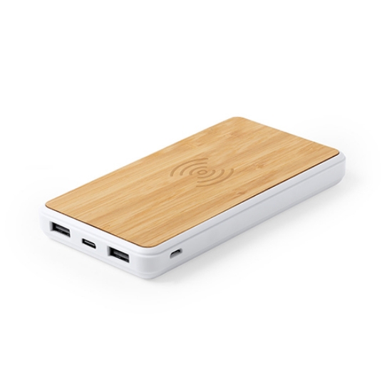 Imagem de CARREGADOR/POWERBANK DICKENS BAMBU WIRELESS (6273)