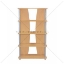 Picture of ESTANTE STR-5022 C/4 DIVISÕES 800X300X1400 CEREJEIRA