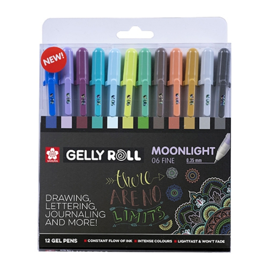 Imagem de BLISTER 12 MARCADORES GEL SAKURA GELLY ROLL 0.6 F MOONLIGHT COSMOS