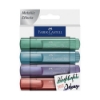 Picture of BLISTER 4 MARCADORES FLUORESCENTES FABER-CASTELL METÁLICO (154624)