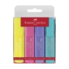 Imagem de BLISTER 4 MARCADORES FLUORESCENTES FABER-CASTELL PASTEL (154610)