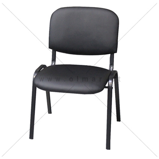 Imagem de CADEIRA CONFERENCIA FIXA STR-0522 PU PRETA NAPA