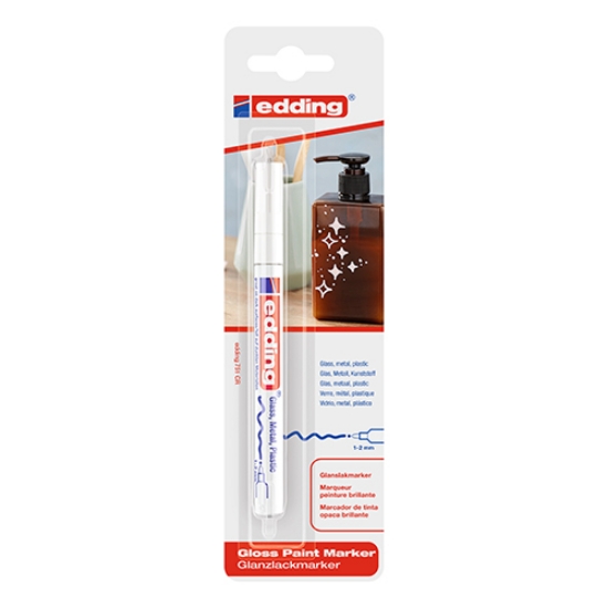 Imagem de BLISTER COM 1 MARCADOR PERMANENTE EDDING 751 BRANCO 49