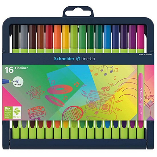 Imagem de BLT.16 MARC. FINELINER SCHNEIDER LINE-UP 0.4MM SORT. 191092