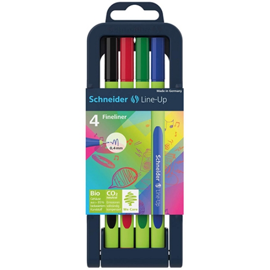 Imagem de BLT.4 MARC. FINELINER SCHNEIDER LINE-UP 0.4MM SORT. 191094