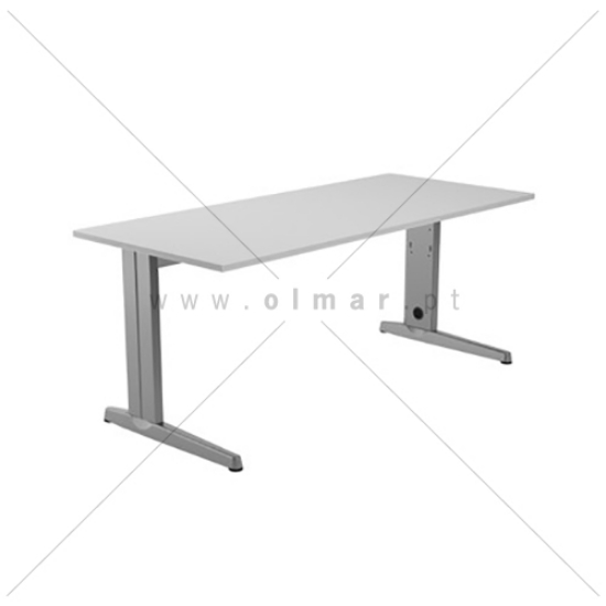 Imagem de SECRETARIA ROCADA METAL 140X80 2001.AC02 CINZA