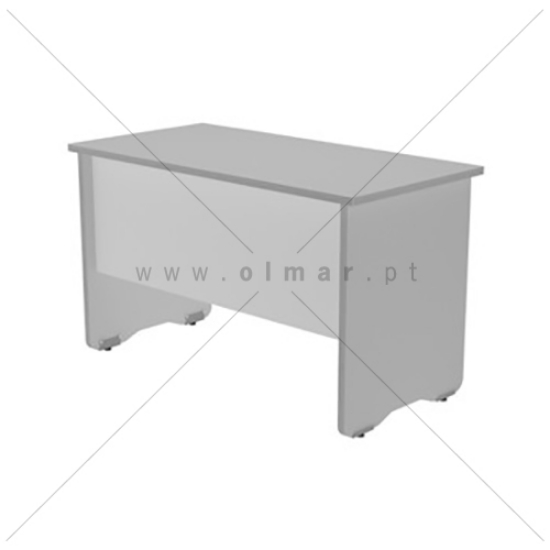 Imagem de SECRETARIA ROCADA WORK MELAMINA 2000AB02 ALUMINIO/CINZA