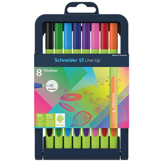 Imagem de BLT.8 MARC. FINELINER SCHNEIDER LINE-UP 0.4MM SORT. 191098