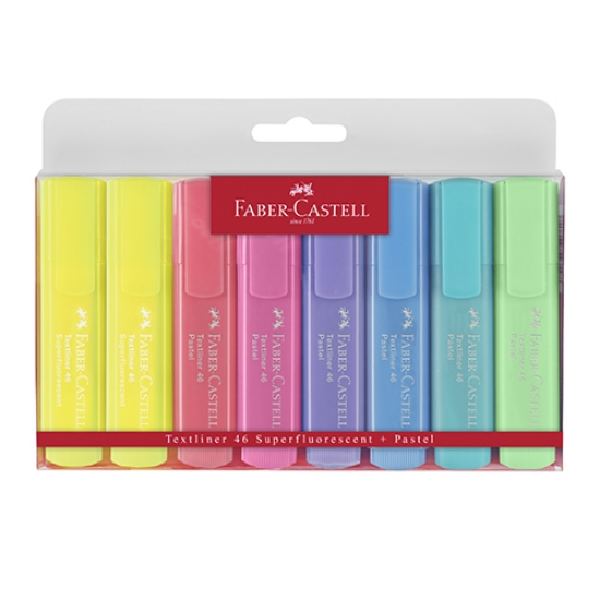 Imagem de BLT.8 MARC. FLUOR. FABER-CASTELL PASTEL SORT. (154681)