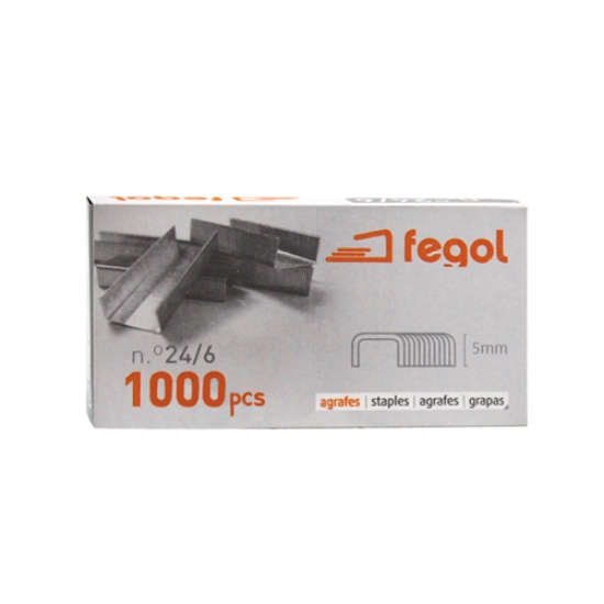 Imagem de CAIXA 1000 AGRAFES 24/6 FEGOL (71246)