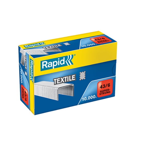 Imagem de CX.10000 AGRAFES 43/6 RAPID TEXTIL (11750700)