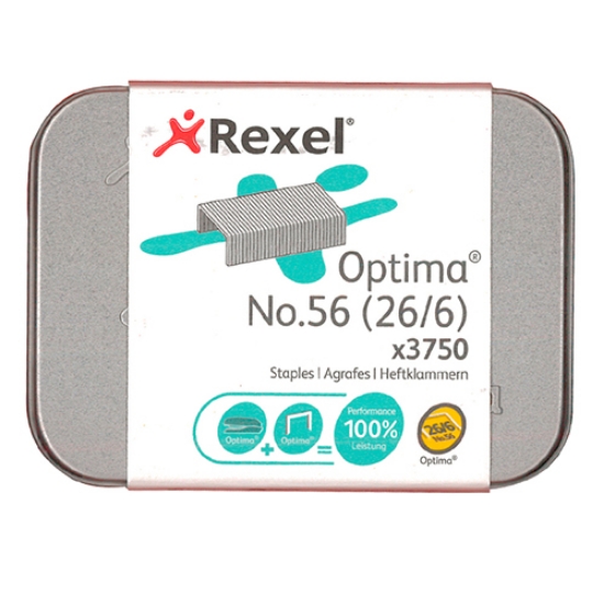 Imagem de CX.3750 AGRAFES Nº26/6 REXEL OPTIMA 56 (CX. METALICA)