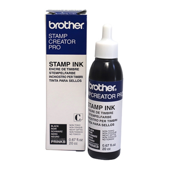 Imagem de TINTA CARIMBO BORRACHA BROTHER PRINKB PRETA (FRASCO 20ML)