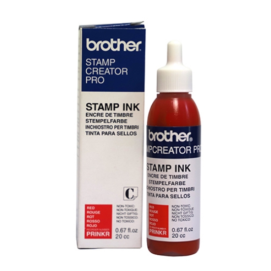 Imagem de TINTA CARIMBO BORRACHA BROTHER PRINKR VERMELHO (FRASCO 20ML)
