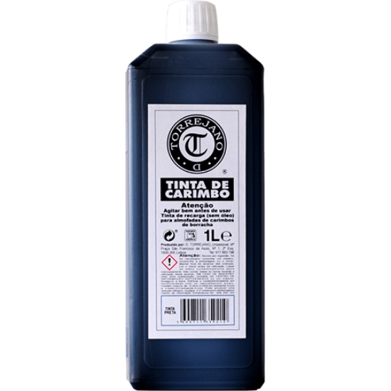 Picture of TINTA CARIMBO BORRACHA D.TORREJANO PRETA (FRASCO 1000ML)